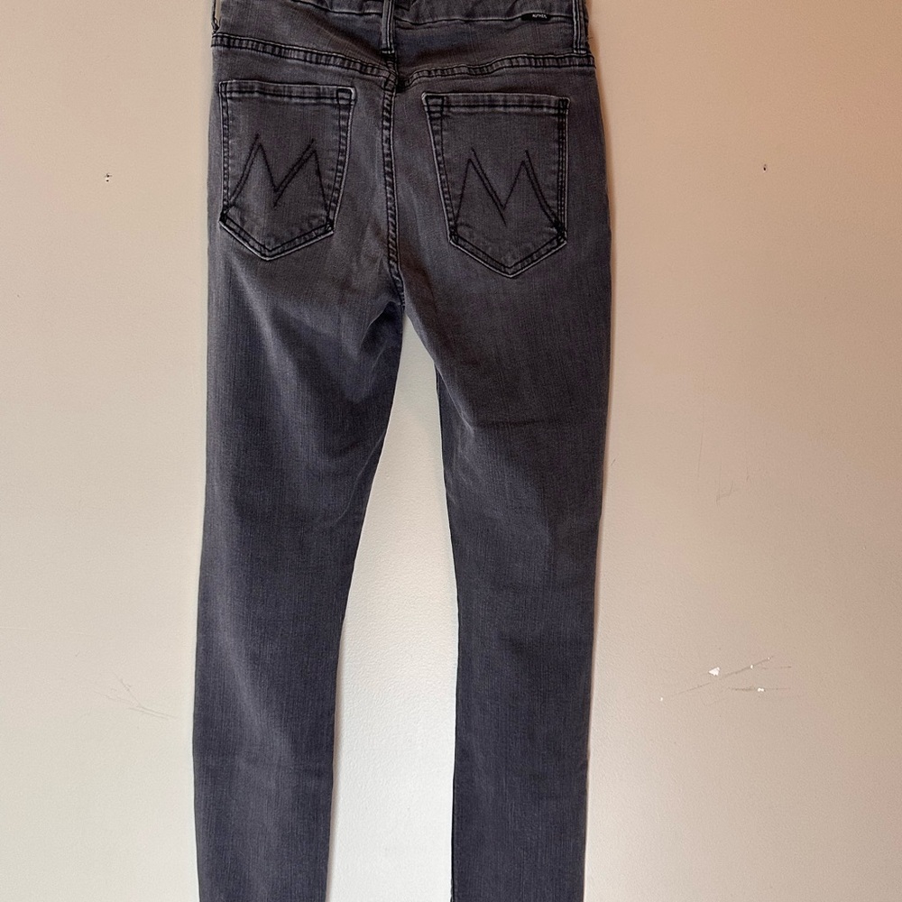 MOTHER Charcoal Skinny Jeans